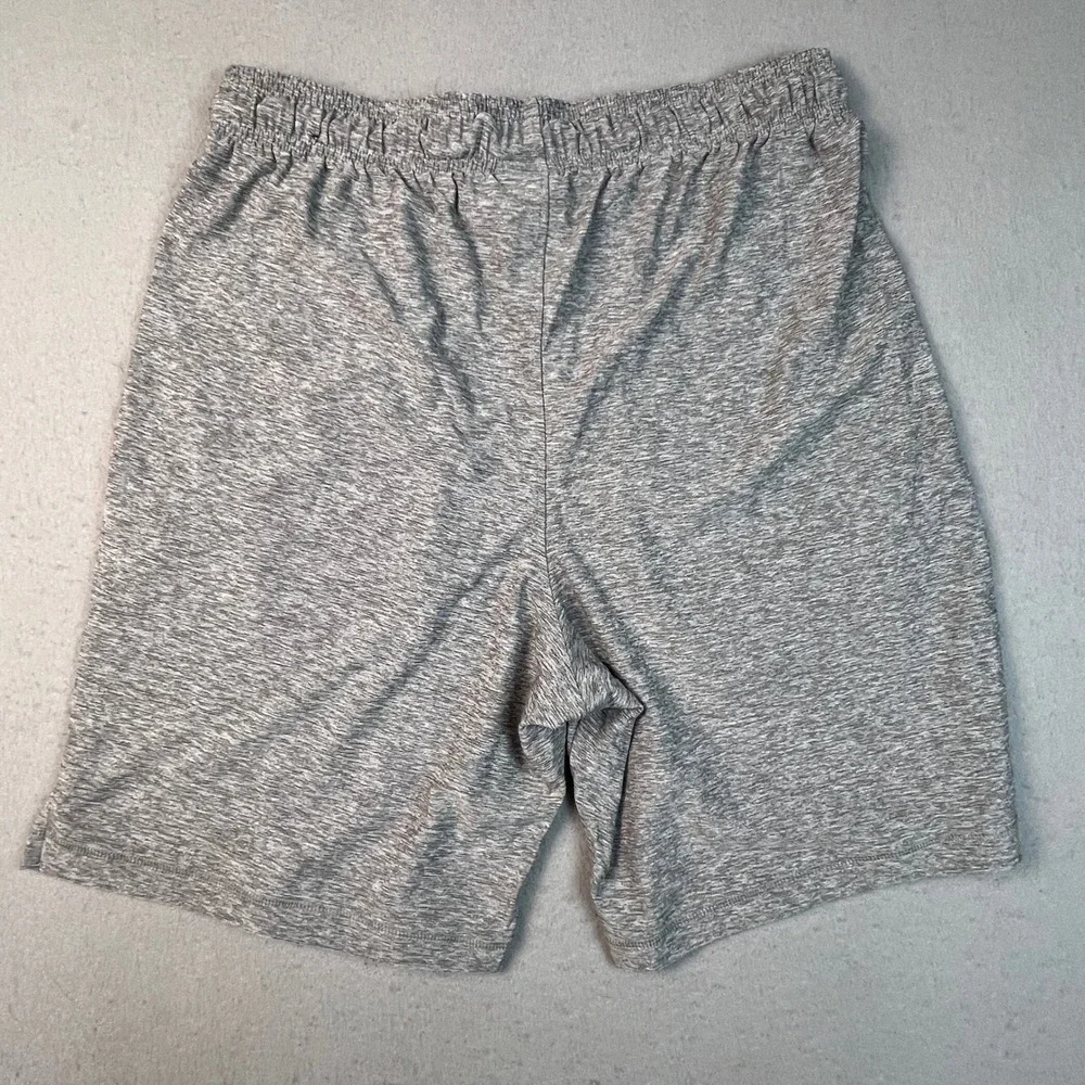 Mitre Athletic Training Shorts Mens Medium Grey Space Dye Zipper Pockets Gym
